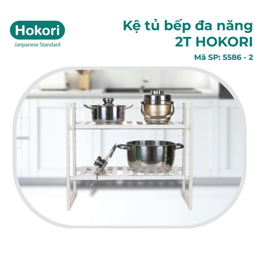 Kệ đựng xoong nồi gầm bếp, Kệ đựng đồ nhà bếp đa năng khung inox chắc chắn bền đẹp Chính Hãng Việt Nhật