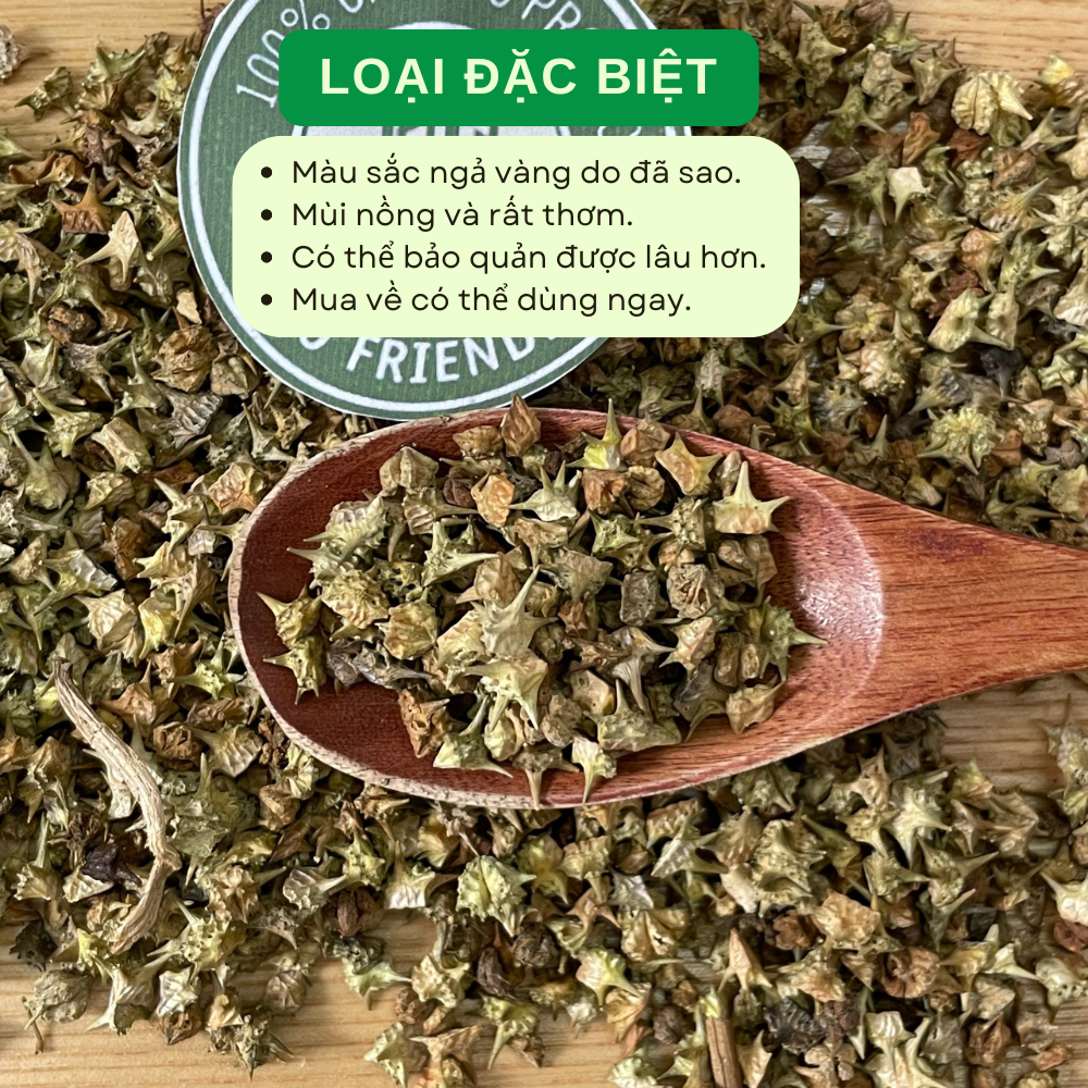 Trà Bạch Tật Lê Có Sao Vàng (Gai Ma Vương) Đức Thiện (Khô, Sạch, Thơm) - Hỗ Trợ Bổ Thận, Tráng Dương