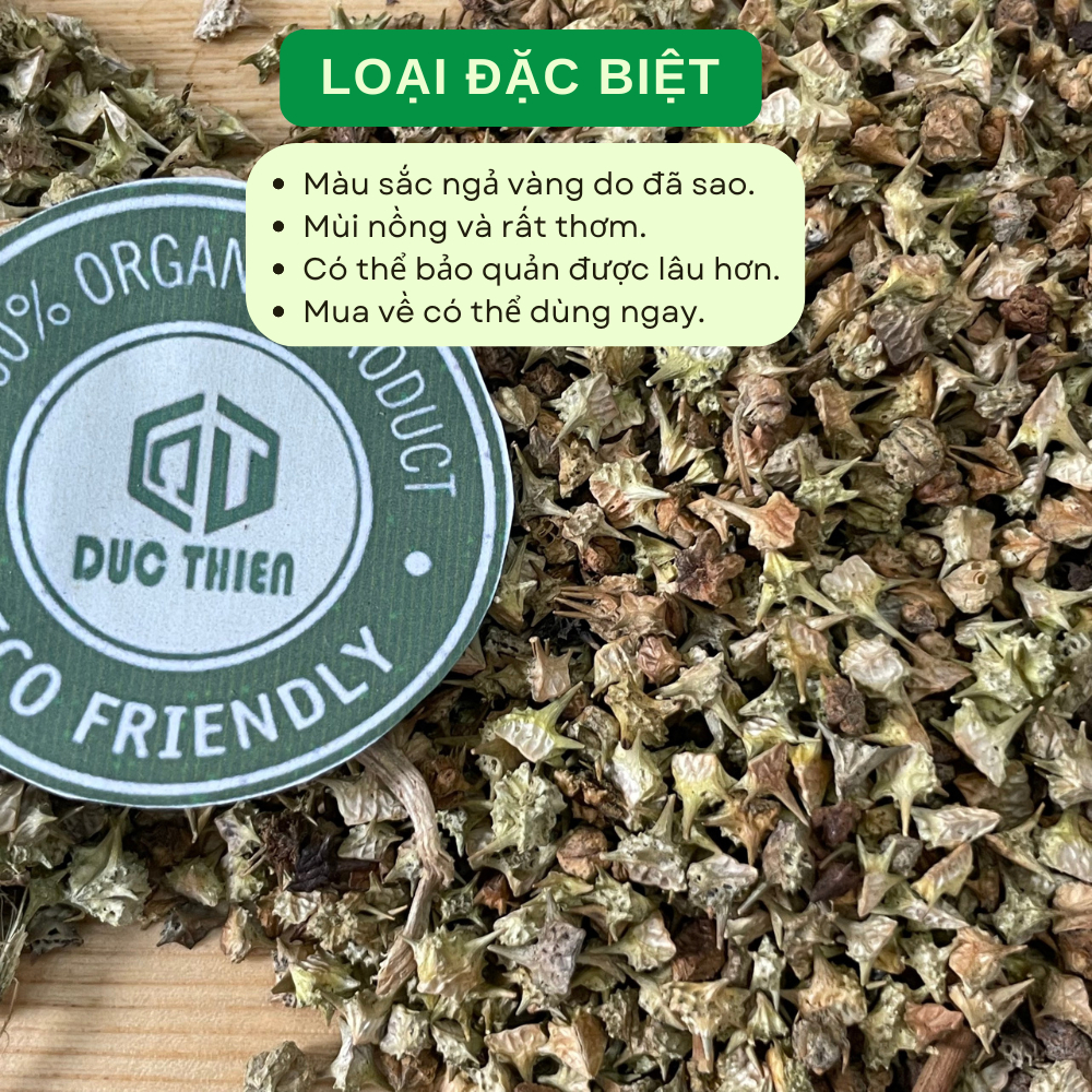 Trà Bạch Tật Lê Có Sao Vàng (Gai Ma Vương) Đức Thiện (Khô, Sạch, Thơm) - Hỗ Trợ Bổ Thận, Tráng Dương