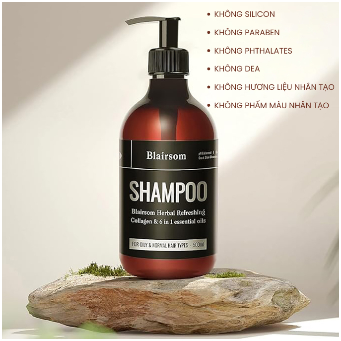 Dầu gội Kiềm dầu Thảo Mộc, kích thích mọc tóc không gây ngứa 500ml Blairsom Úc (cho tóc dầu/ thường)