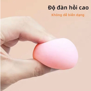 Bông mút trang điểm bọt biển khô ướt lưỡng dụng vát giọt nước