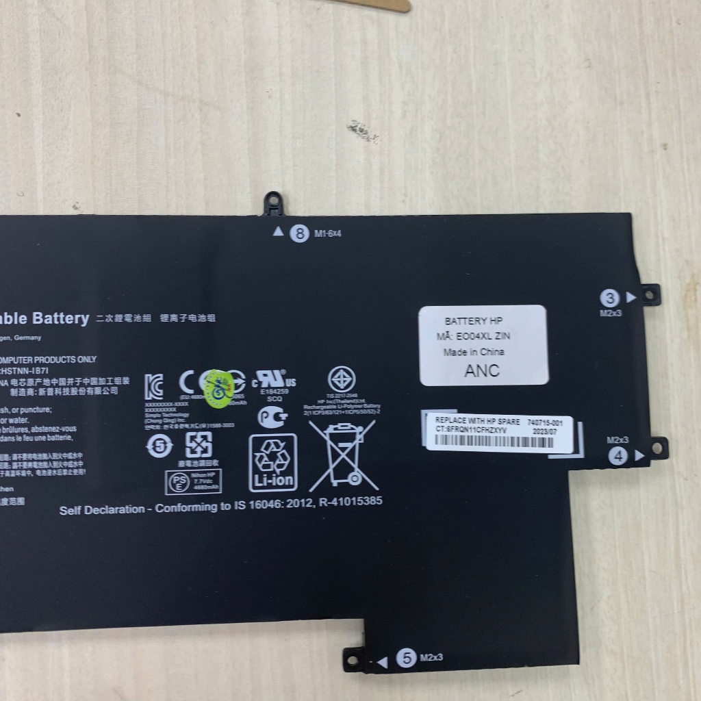 PIN HP ELITEBOOK FOLIO G1 EO04XL ZIN 4 CELL New 100% Bảo hành 6 tháng lỗi 1 đổi 1