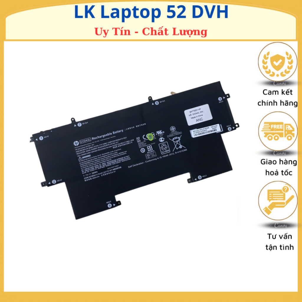 PIN HP ELITEBOOK FOLIO G1 EO04XL ZIN 4 CELL New 100% Bảo hành 6 tháng lỗi 1 đổi 1