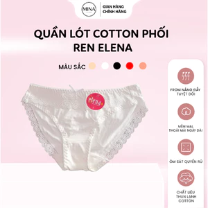 Quần lót nữ, quần lót cotton phối ren Elena thoáng mát, mềm mịn, ôm sát vòng 3 - Hàng Việt Nam Cao Cấp