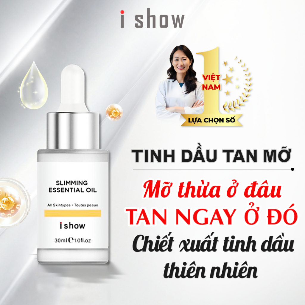 Ảnh Tinh Dầu Tan Mỡ Bụng I SHOW Detox Cơ Thể Giảm Nhỏ Vòng Eo - iShow Slimming Essential Oil 30ml 2