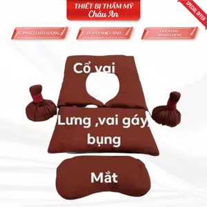 Gối Chườm Thảo Dược Nóng Lạnh Thư Giãn, Giảm Đau Mỏi Lưng Vai Gáy Mắt Chân Dùng Cho Gia Đình Spa Đông Y