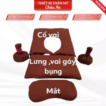 Gối Chườm Thảo Dược Nóng Lạnh Thư Giãn, Giảm Đau Mỏi Lưng Vai Gáy Mắt Chân Dùng Cho Gia Đình Spa Đông Y