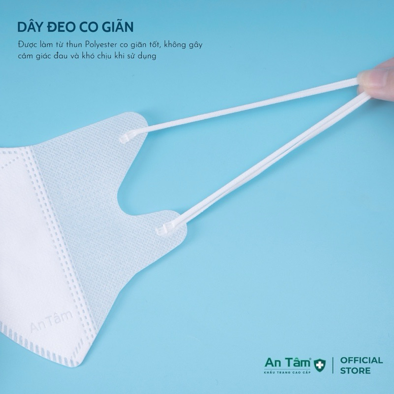 5D MASK-Thùng 1000cái Khẩu trang 3 lớp kháng khuẩn chính hãng An Tâm ôm sát khuôn mặt, bảo vệ tối ưu