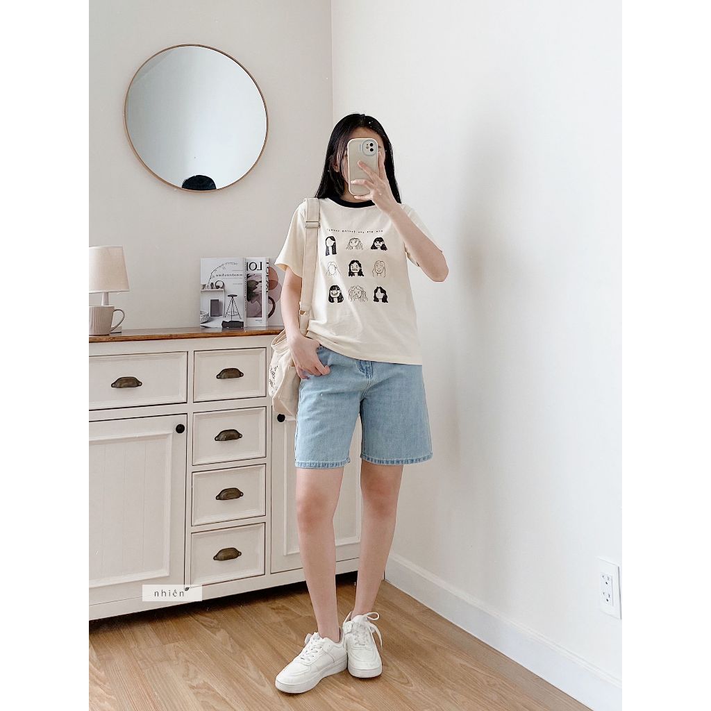 Quần jean nữ - quần ngố lửng ống rộng nhiennhienvintage NQJ00002 | BigBuy360 - bigbuy360.vn