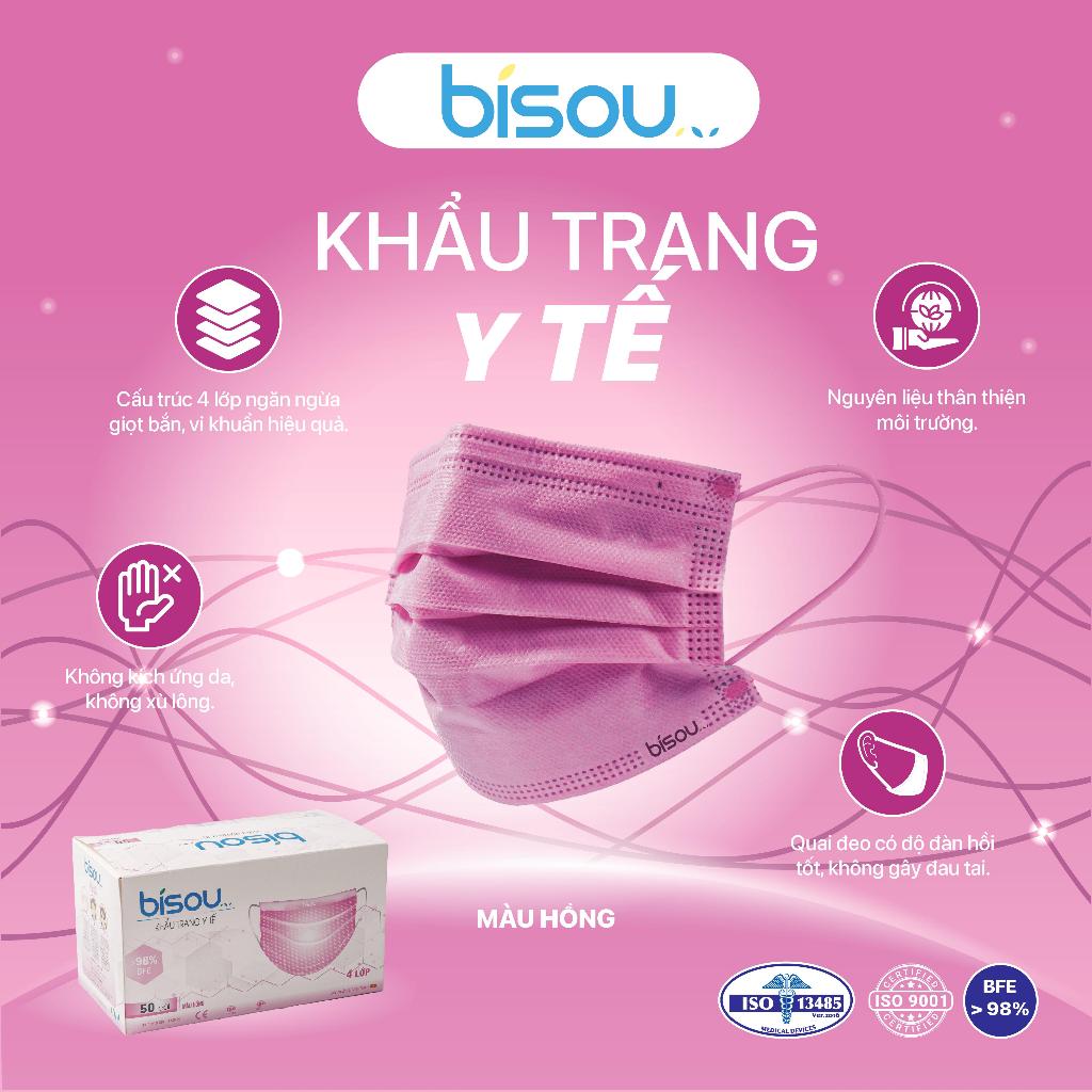 Hộp 50 cái khẩu trang y tế hiệu BISOU