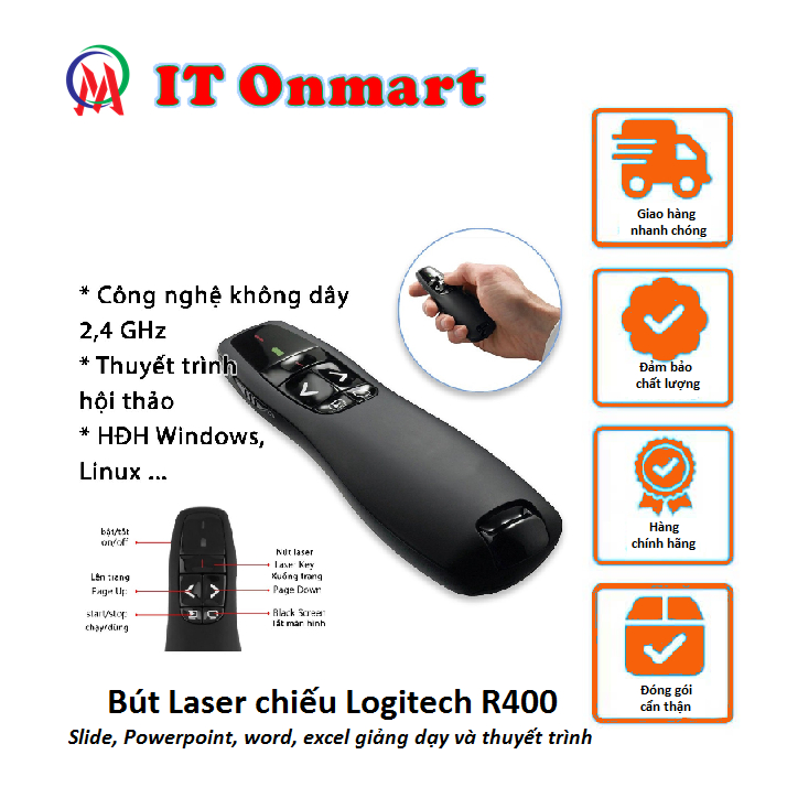 Bút Laser chiếu Slide, Powerpoint, word, excel giảng dạy và thuyết ...