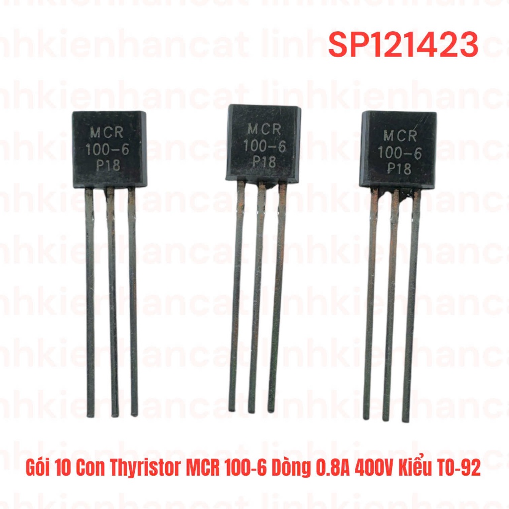 Gói 10 Con Thyristor MCR 100-6 Dòng 0.8A 400V Kiểu TO-92 | Việt Nam