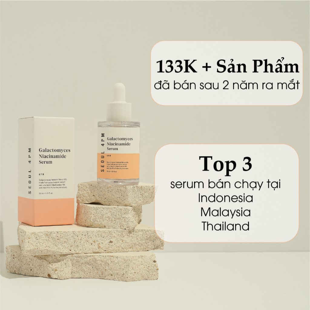 Ảnh Tinh Chất Dưỡng Sáng, Tăng Cường Hàng Rào Bảo Vệ Da 10% Galactomyces +10% Niacinamide 4PM Galactomyces Niacinamide Serum 2