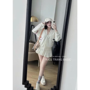 A146 Set Bộ Đồ Nữ Mùa Thu Sang Chảnh Cá Tính Năng Động 2 size 40-65kg SET CADIGAN CHÓ THOME TAY RÓT CHÂN VÁY XẾP LY
