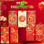 10 Bao Lì Xì Đỏ Phúc Lộc Tài BỐ KHỦNG LONG Chọn Mẫu Lì Xì Tết Truyền Thống Giấy C150 Dày Dặn Lì Xì Sang Trọng