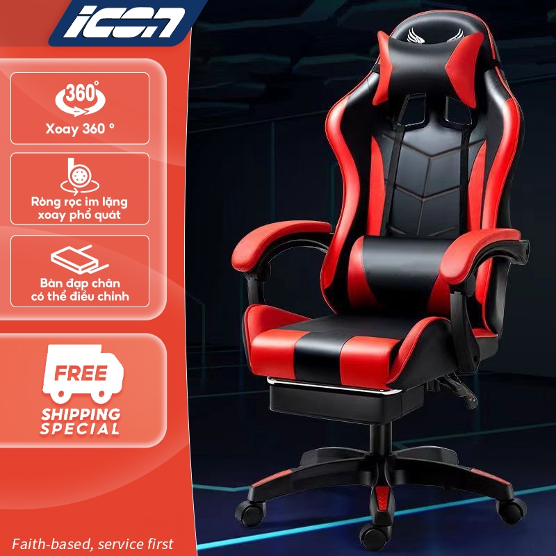 ICON Ghế văn phòng ghế gaming công thái học bọc nệm mềm Thích hợp làm việc chơi game