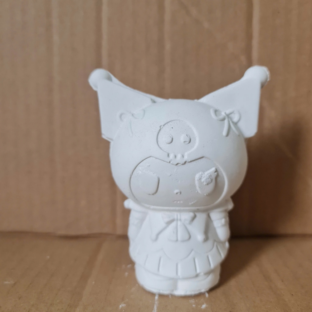 [Được chọn mẫu] Bộ tượng tô màu KUROMI - LABUBU-CAPYBARA bằng thạch cao 3D kích thước 20 cm cho bạn thoải thức sáng tạo