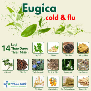 [MUA LÀ CÓ QUÀ] Trà Giải Cảm Eugica  Cold & Flu Herbal Infusion, Phòng Cảm Cúm, Ngạt Mũi, Hắt Hơi, Cảm Lạnh, Hộp 10 gói