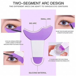 Khuôn Kẻ Mắt Mascara Hình Chữ Y Bằng Silicon Mềm Có Thể Tái Sử Dụng Cho Người Mới