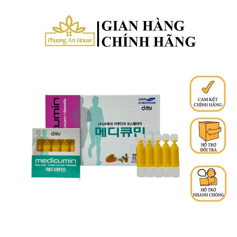 Tinh nghệ Nano Curcumin Hàn Quốc Medicumin DMR ngăn ngừa lão hóa hộp 10 ống
