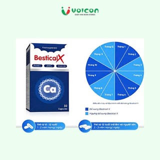 Canxi Bestical chính hãng hỗ trợ tăng chiều cao cho bé, Bestical X canxi hữu cơ cho bé