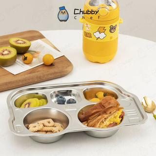 Khay cơm cho bé inox 304 cao cấp Nhiều hình dạng Chubby Chef hình peppa pig kitty gấu panda ô tô dễ thương
