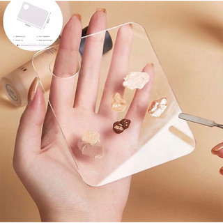 Bảng Trang Điểm Kem Nền Tấm Acrylic Đĩa Trộn Makeup Đa Dụng Vẽ Móng Hoặc Sơn