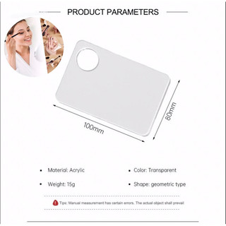 Bảng Trang Điểm Kem Nền Tấm Acrylic Đĩa Trộn Makeup Đa Dụng Vẽ Móng Hoặc Sơn