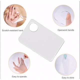 Bảng Trang Điểm Kem Nền Tấm Acrylic Đĩa Trộn Makeup Đa Dụng Vẽ Móng Hoặc Sơn