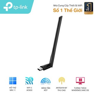 Thiết bị thu sóng Wi-Fi / USB Wi-Fi Công Suất Cao AC600-TP-Link T2U Plus - Bảo hành 24 tháng