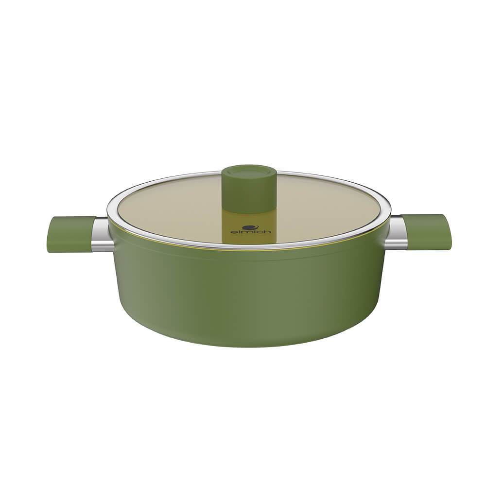 Nồi phủ sứ an toàn Elmich Olive 5523 Size 18,20,24cm