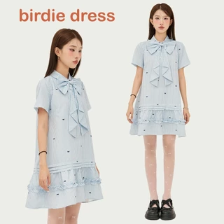 BLEUBIRD Váy suông rúm bèo kèm nơ tháo rời Birdie Dress