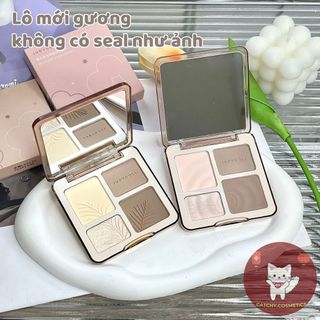 [JUDYDOLL] Bảng Phấn Tạo Khối JUDYDOLL Kèm Bắt Sáng 4 Ô, Hỗ trợ tạo khối và bắt sáng tự nhiên 9g