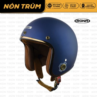 Mũ bảo hiểm 3/4 RONA màu xanh mực nhám chính hãng, bảo hành 12 tháng, freeship toàn quốc
