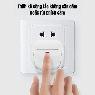 Phích Cắm Điện 3 Chấu 1 Cái Có Công Tắc | Cầu Chì Bảo Vệ | Chịu Tải Cao 220V Chống Cháy Lõi Đồng