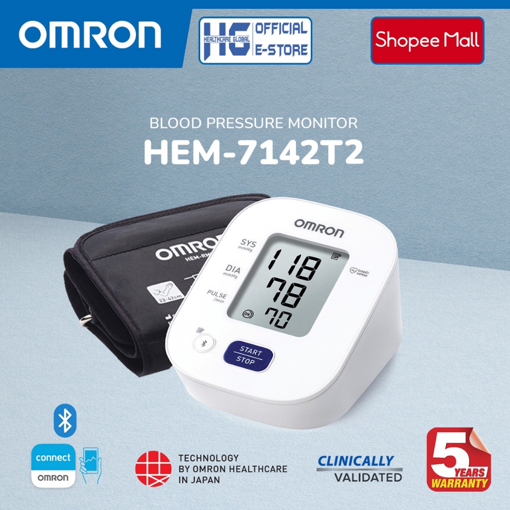 Ảnh Máy Đo Huyết Áp Bắp Tay Omron HEM-7142T2 | Kết Nối Bluetooth Với Smartphone - Thương Hiệu Nhật Bản 4