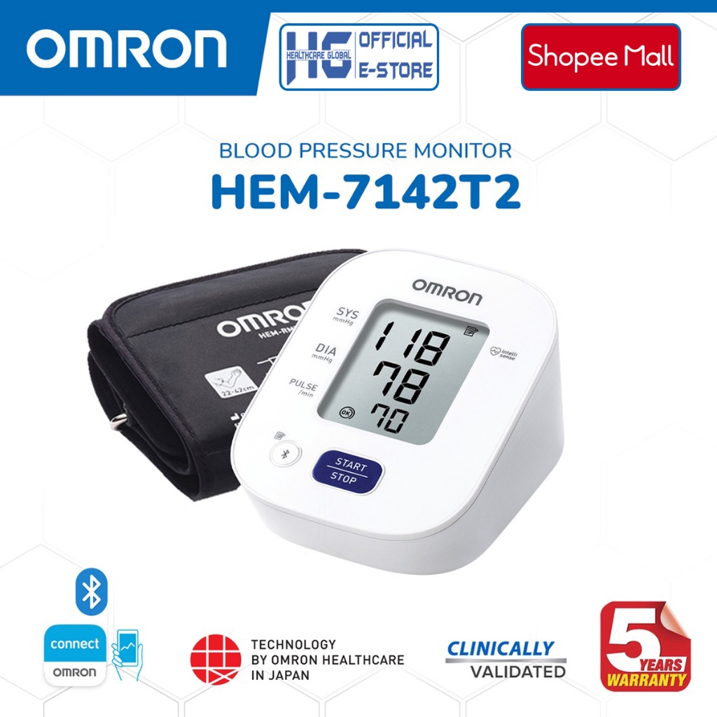 Ảnh Máy Đo Huyết Áp Bắp Tay Omron HEM-7142T2 | Kết Nối Bluetooth Với Smartphone - Thương Hiệu Nhật Bản 3