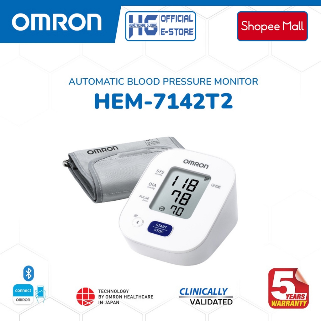 Ảnh Máy Đo Huyết Áp Bắp Tay Omron HEM-7142T2 | Kết Nối Bluetooth Với Smartphone - Thương Hiệu Nhật Bản 2