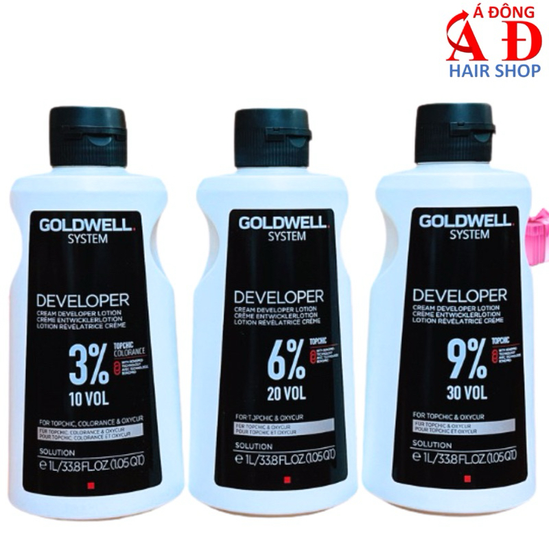 Oxy Goldwell Topchic Wella Dikson Loreal pha thuốc nhuộm tóc cao cấp 3% 6% 9% 12% 1000ml
