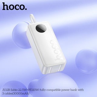 Pin Dự Phòng Hoco J132B 30000mAh TypeC PD 20W, Cáp TypeC 22.5W, kèm cáp C to C (Đen)