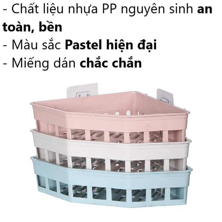 Kệ tam giác dán tường Hokori Chắc Chắn Bền Đẹp Chính Hãng Việt Nhật (mã 5610)