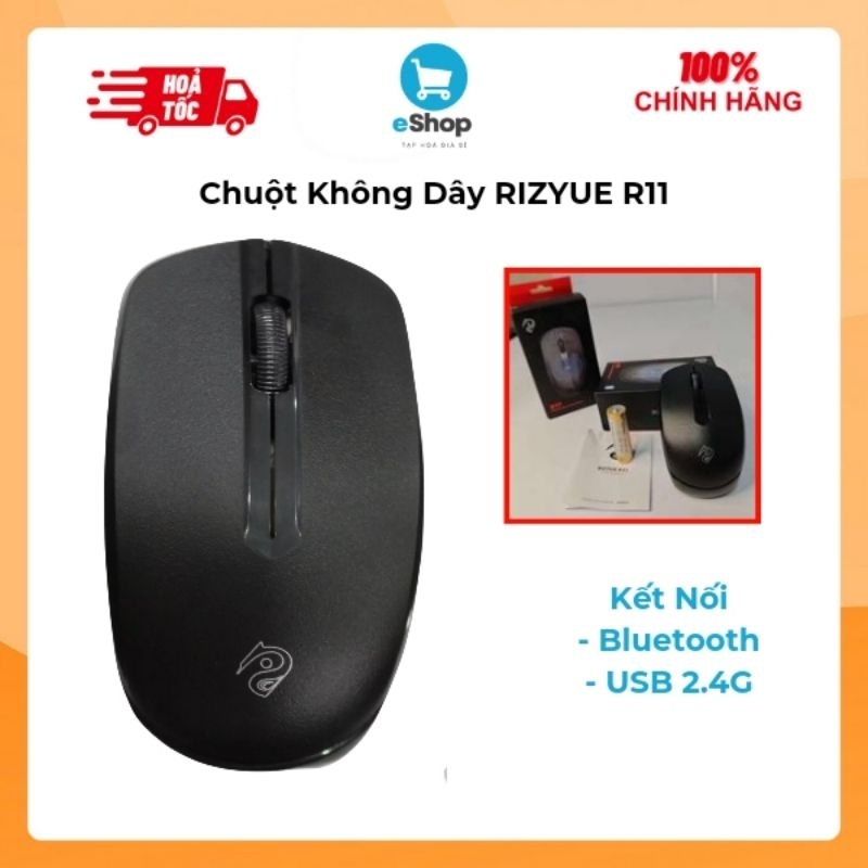 Chuột Không Dây RIZYUE R11 Nhỏ Gọn - Có kết nối Bluetooth + USB 2.4G ...