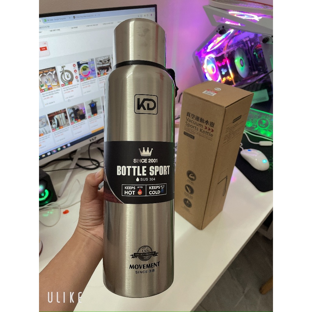 Bình Giữ Nhiệt Nóng Lạnh 1000 - 1500ml Inox SuS304 Cao Cấp, Giữ Nhiệt Đến 24 Giờ