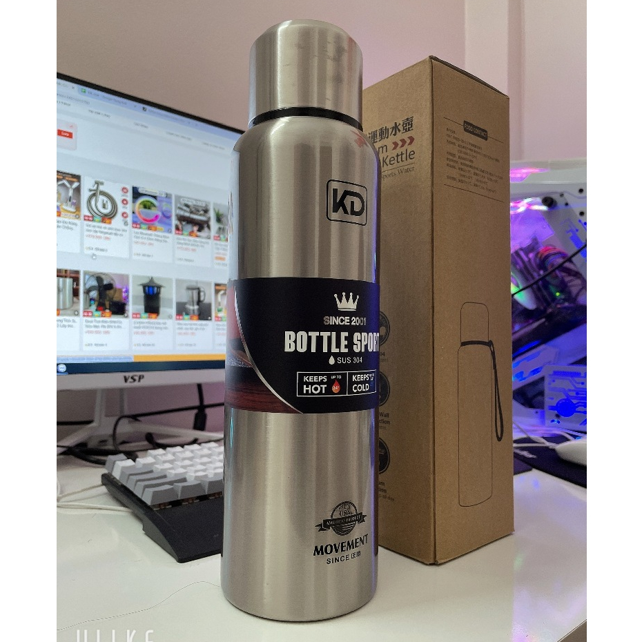 Bình Giữ Nhiệt Nóng Lạnh 1000 - 1500ml Inox SuS304 Cao Cấp, Giữ Nhiệt Đến 24 Giờ
