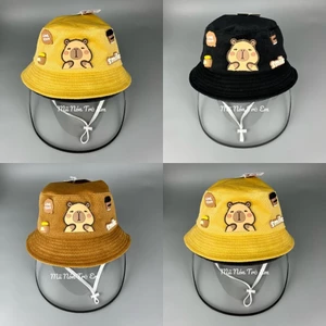 Nón chống bụi, cản gió đính CAPYBARA cho bé trai bé gái