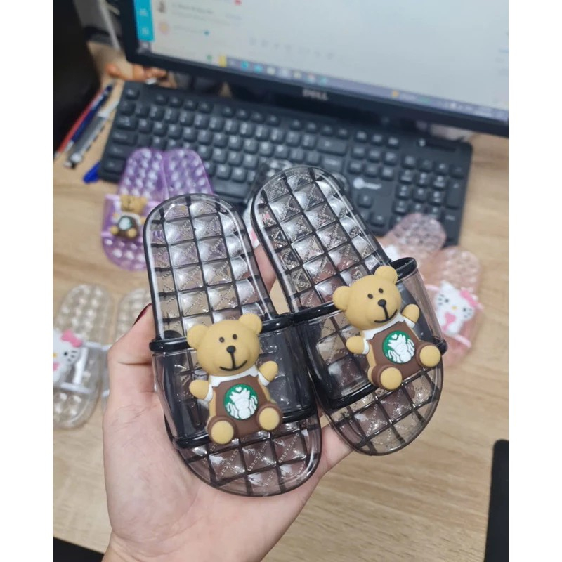 PHOM NHỎ TĂNG SIZE Dép Đi Mưa Cho Bé Trai Bé Gái Đế Trong Êm Chân hình mèo kitty gấu siêu dễ thương (CÓ SIZE MẸ VÀ BÉ)