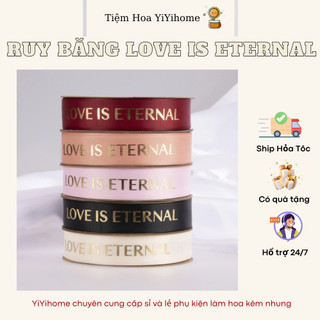 [Chữ Ngẫu Nhiên] Ruy Băng Lụa Chữ 2cm, 2.5cm Cao Cấp Gói Hoa Trang Trí DIY Handmade YiYihome
