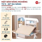 [BẢN ĐẶC BIỆT] Bộ bàn học chống gù thông minh Sakawin S110 mới Nâng cấp bánh xe chân bàn Phiên bản màu kem đặc biệt — ảnh 7