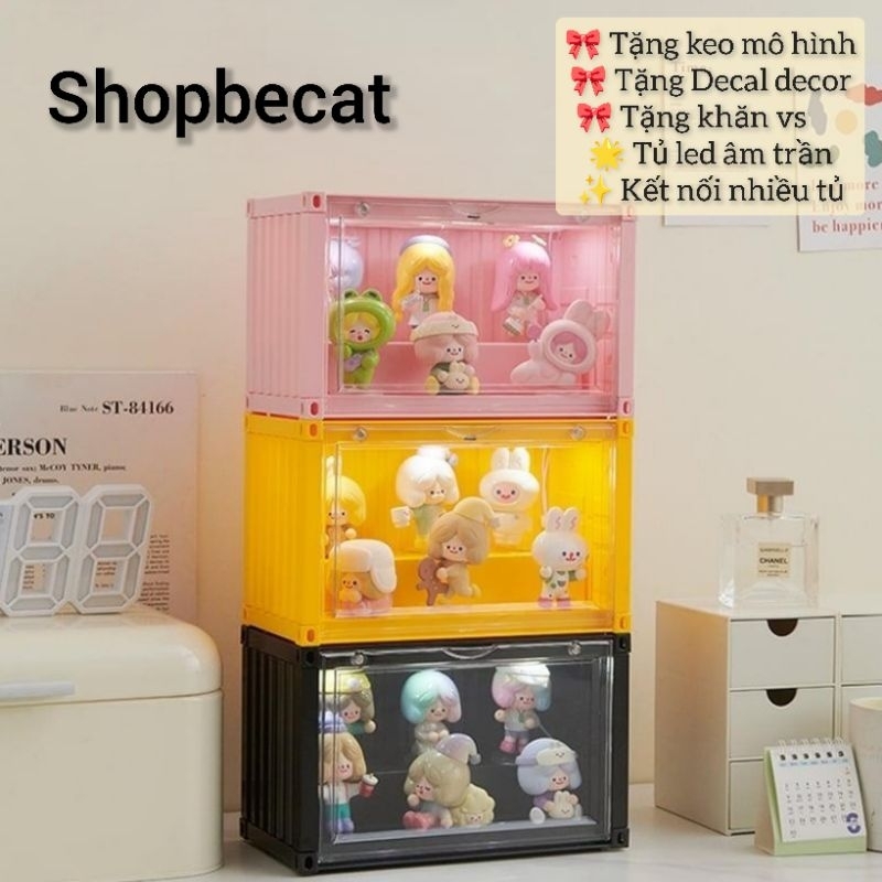 Hộp Mini Container 23*12*14cm Đèn LED Trưng Bày Tủ Mô Hình Búp Bê ...