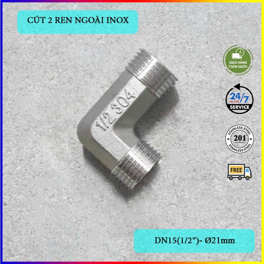 CÚT REN NGOÀI INOX 201 VÀ 304 KẾT NỐI REN THÔNG DỤNG | Shopee Việt Nam